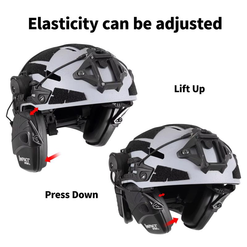 Active Electronic Earmuff Ear Protector Noise Reduction Helmet Mounted Version Tactical Headphones Electronic Shooting Newest