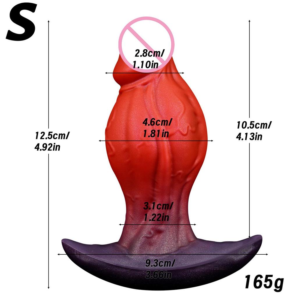 Neues unregelmäßiges tragbares Phallus-Silikon-Anal-Dilatator-Spielzeug