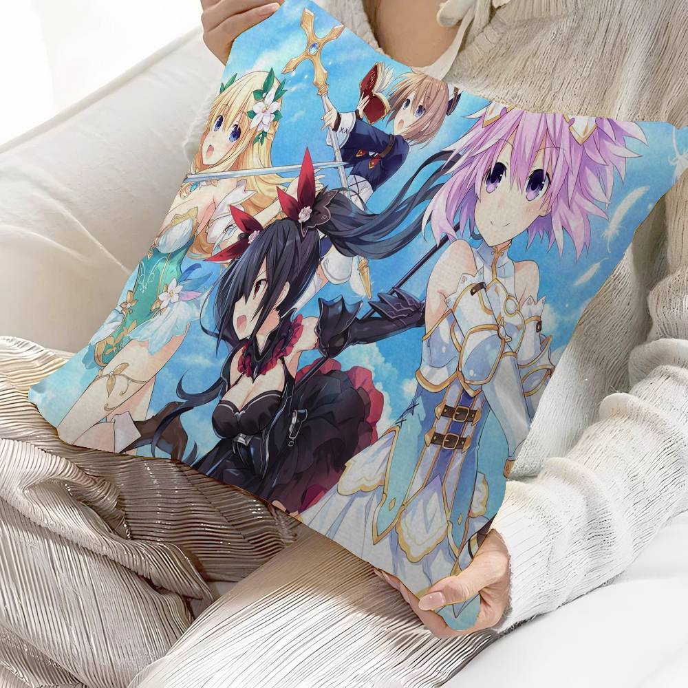Anime Hyperdimension Neptunia Cushion Cover Pillowcase Upholstery Sofa Throw Pillow Home Decor Pillowcas