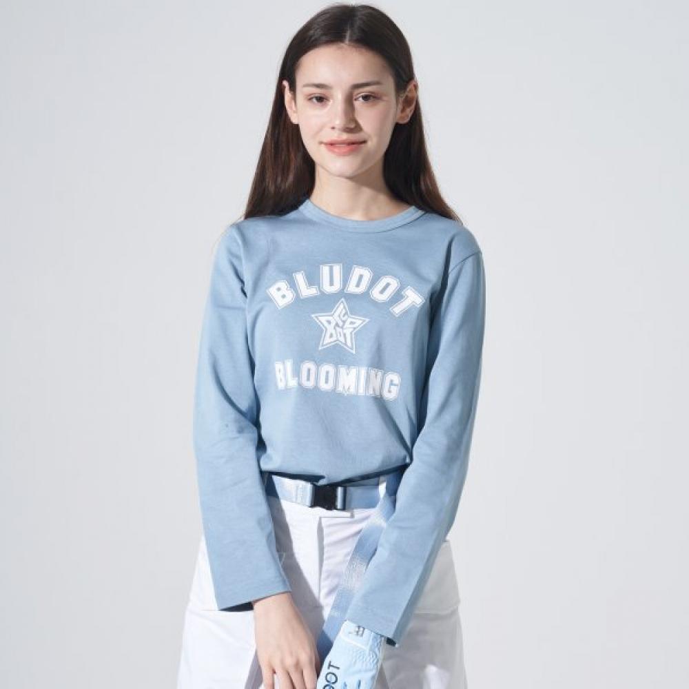 Blu DoT Long Sleeve Graphic PrinT T shirT Sb 085