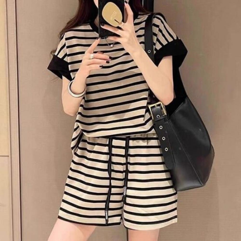 Rellawear Women Stripe Pants Set 2color 250710 Tm80