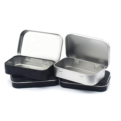 Metall Rechteckige Leere Mini Zinn Box Weißblech Push Candy Pille Fällen Bins Jar Klapp Behälter Kleine Organizer Lagerung Box