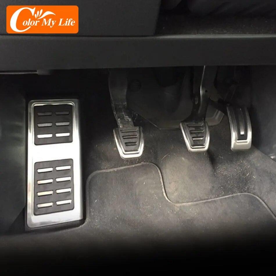 Color My Life LHD für Volkswagen VW Golf 8 MK8 Pedale Gas Bremspedal Schutzpolster Abdeckung Edelstahlteile
