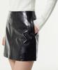 Musinsa Standard Woman Women'S Patent Synthetic Leather Mini Skirt [Black]