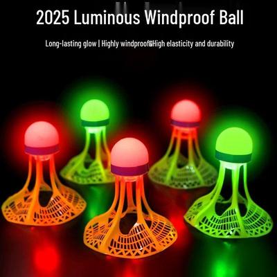 Glow-in-the-Dark Durable LED Nylon Outdoor Badminton Birdie