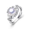 FENASY Natural Freshwater Pearl Rings For Women Fashion Female Cubic Zirconia CZ Boho Bohemia Ring