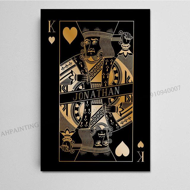 Ace Of Spade Card Poker Poster Jack Queen And King Playing Cards Art Canvas Painting Print Picture For Living Room Home Decor