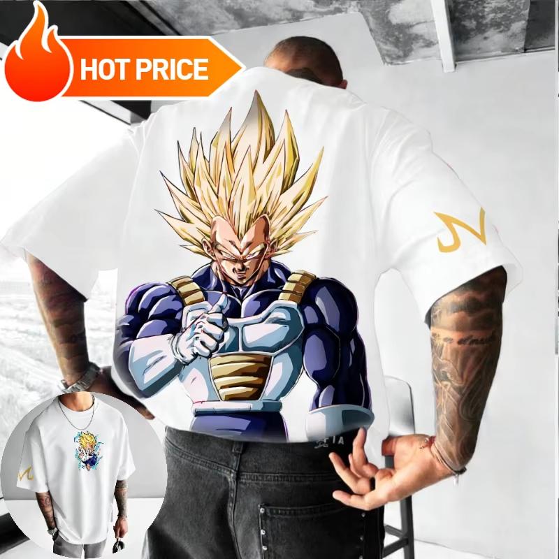Unisex Summer Dragon Ball Vintage Cotton Fitness Casual Short Sleeve T-shirt