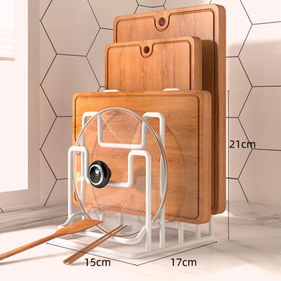 1/2Pcs Cutting Board Holder Pot Lid Rack 5 Grid Design Strong Load-bearing Kitchen Countertop Chopping Board Organizer Stand