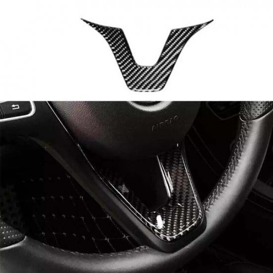 Steering Wheel Sheet Panel For Benz E-Class Real Carbon Fiber Cover Trim 2016-18