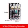 Delixi Transparent Plastic Three-Phase Circuit Breaker DZ20Y-400T/3300, 400A/350A/315A/250A 3P Electric.