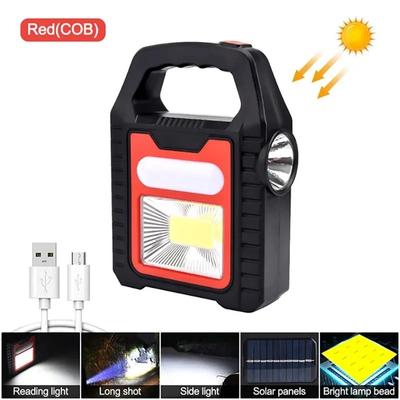 Taşınabilir Güneş Feneri COB LED Çalışma Lambası Su Geçirmez Acil Durum Spot Işığı USB Şarj Edilebilir El Lambası Açık Hava Yürüyüş Kampı için