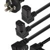 10A GB Three-Pin Cloverleaf Projector Power Cord with Right-Angle Plug