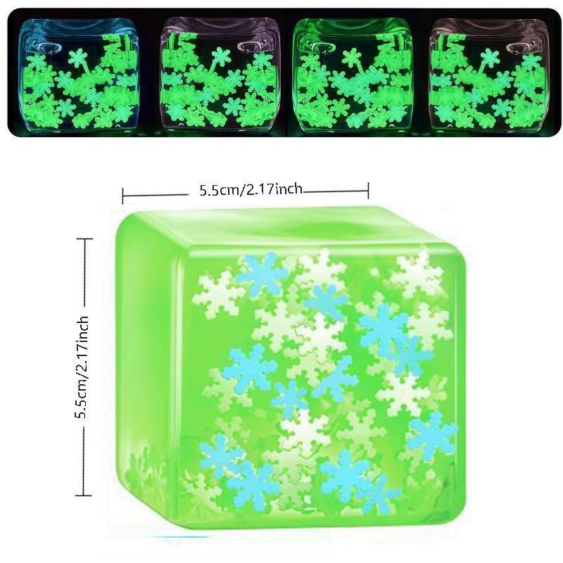 Glow In The Dark Ice Cubes Sensory Toys Soft Stretchable Texture Perfect For Stress Relief Kids Adults Home Travel