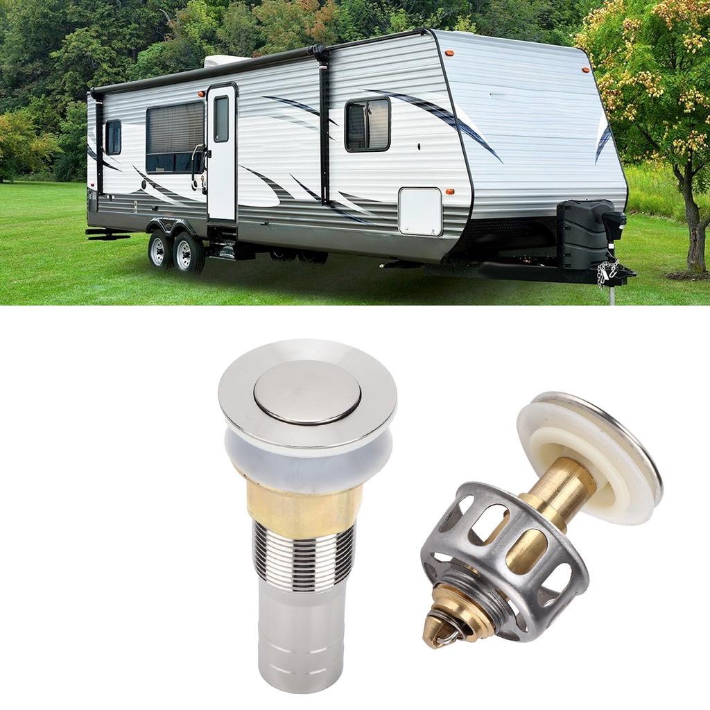 Floor Drain Bouncing with Strainer AntiClogging Plug 304 Stainless Steel for RV Camper Yacht Boat