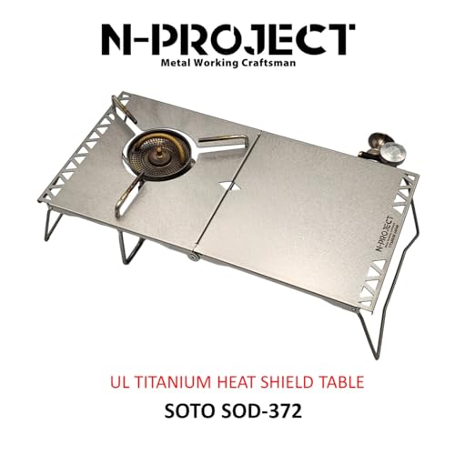 N-project Titanium Heat-Shielding Table, Foldable - Compatible with Stormbreaker SOD-374/372 and Fusion Trek SOD331/330 - UL TITANIUM TABLE [Made in J