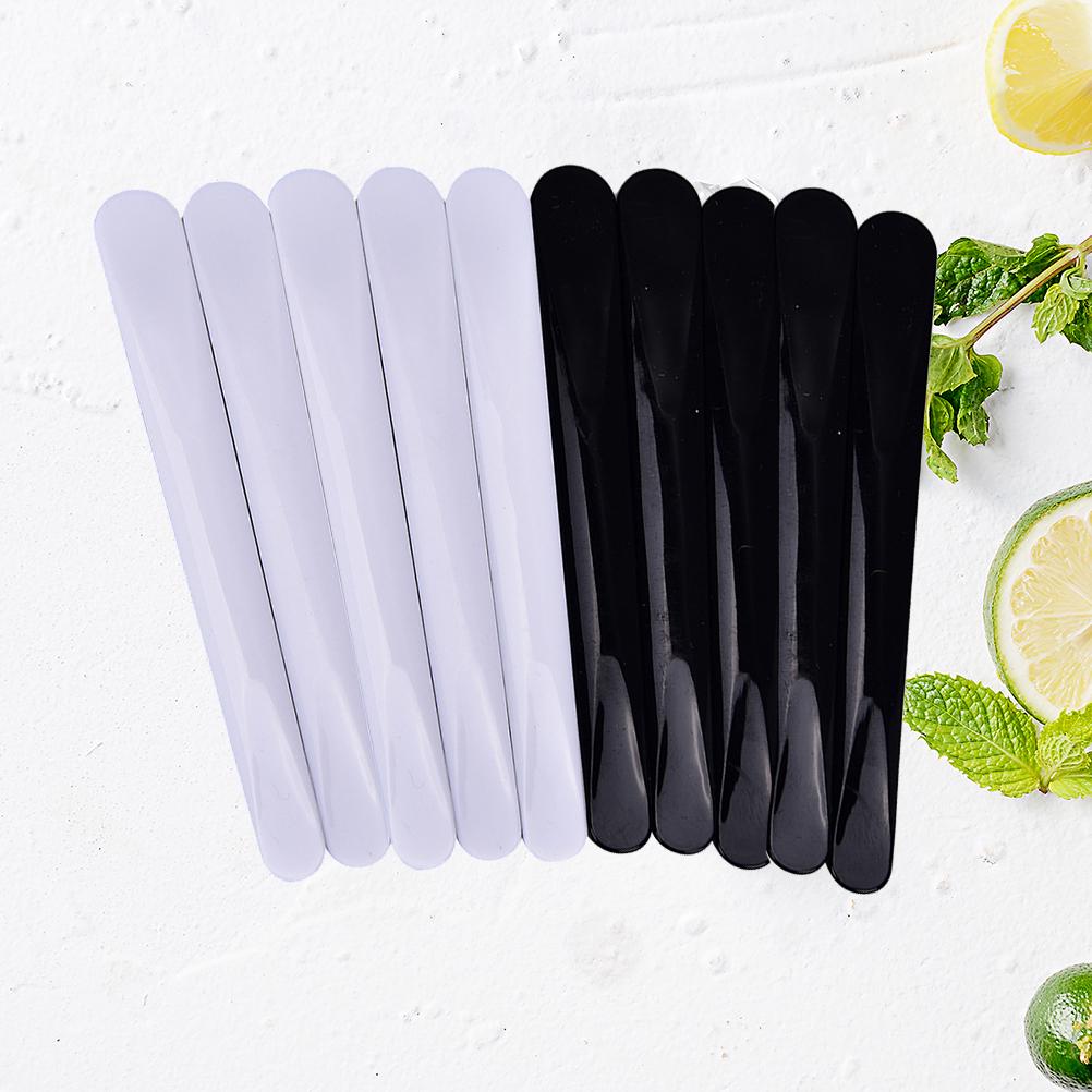 Buy 10pcs/pack Mask Spatula Comfortable To Grip Flat Tip Durable Makeup Spatula for Mixing