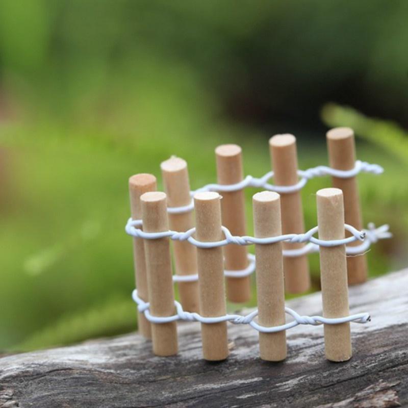 Micro Landscape Ornaments Fence Small Fence Accessories Wood Crafts