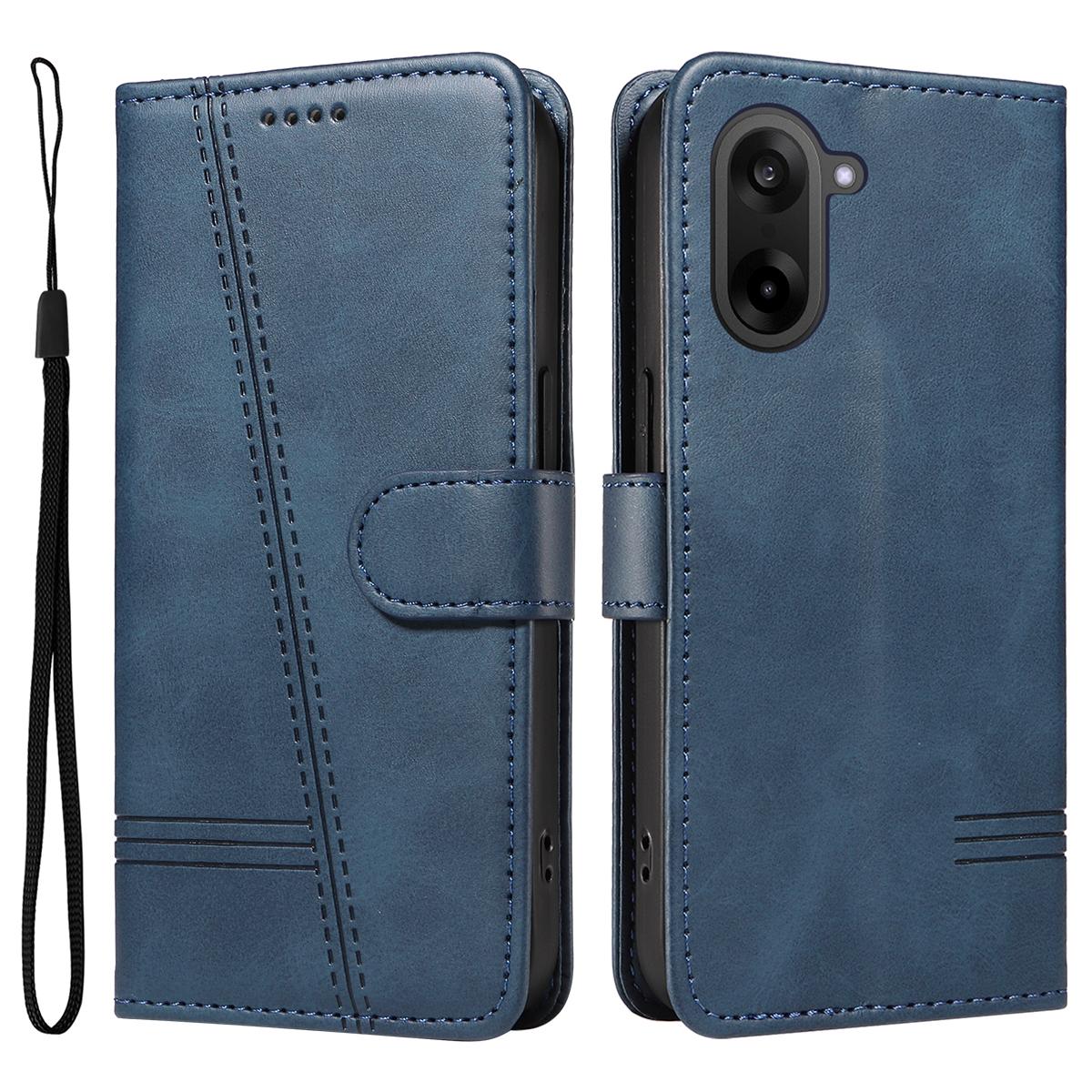 

For OnePlus Nord CE5 5G/OnePlus Ace 5 Racing 5G Wallet Case T-Shape Lines Leather Phone Cover Stand