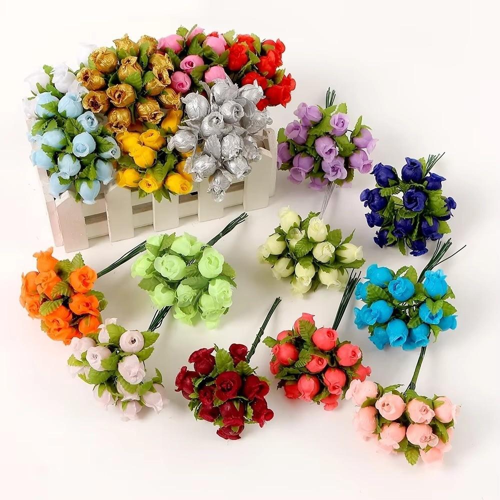 Small Bundle Simulation Flowers 12 Heads Flower Bouquet Creative Wedding Bouquet  Photography Props