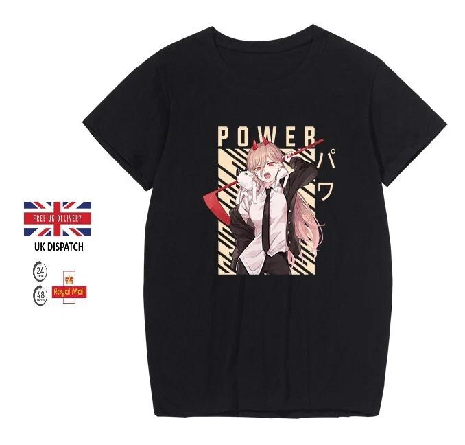 Chainsaw Unisex Power Anime Tshirt (Unisex) Roundneck S