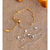 Yhpup Thin Stainless Steel Cubic Zirconia Chain Bracelet Bangle for Women Summer Delicate Aesthetic Chic Wrist Jewelry Recommend