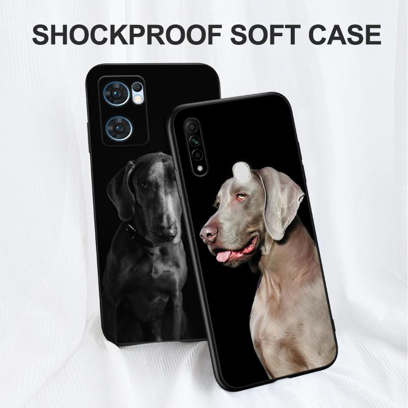 Black Tpu Case For Vivo Y1S U10 S1 2019 PRO Z3i Z1 Z1i Z1X X50 Lite X60 X70 X21S 4G 5G 2020 weimaraner