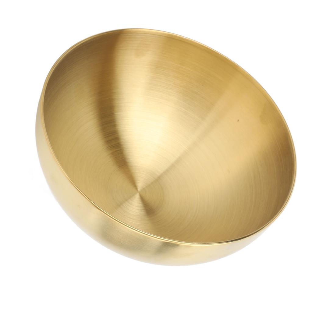Salad Bowl Stainless Steel Mixing Bowls Double Walled Insulation Dustproof Round Bowl for Home Restaurant Camping