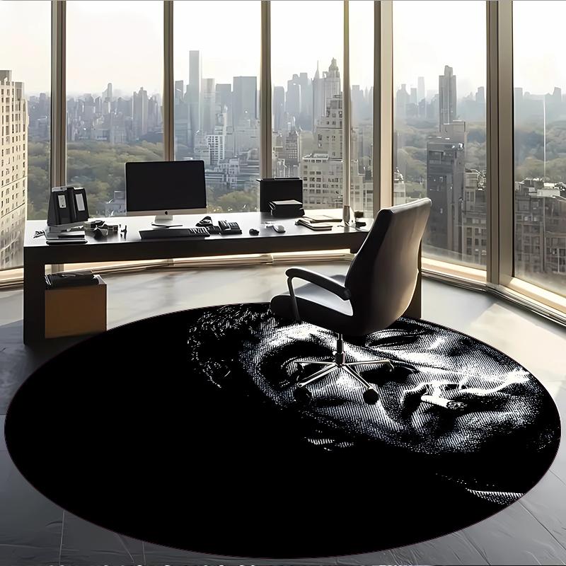 Scarface (19) Round Office Rug Decorative Floor Rug for Office Bedroom Living Room and Home Space