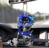 Vintage Skull Style Flower Car Ornament Acrylic Hanging Decoration For Halloween