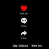 Creative Douyin Little Red Heart Car Rear Windshield Decorative Sticker
