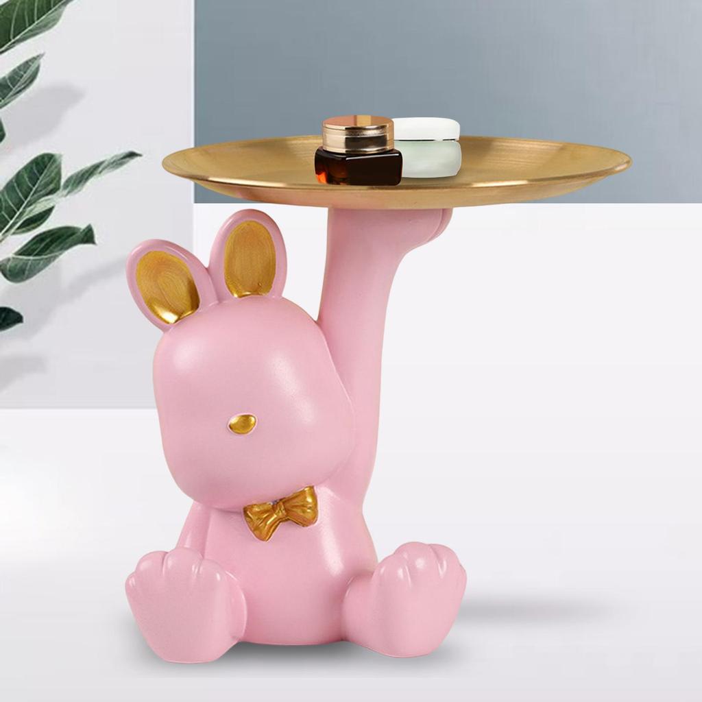 Rabbit Figurines Modern Statue Ornament for Living Room Housewarming Bedroom