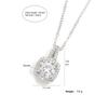 ZAKOL Simple Geometric Crystal White Zircon Pendant Necklace For Women copper-Color Wedding Party Zircon Gift With Box