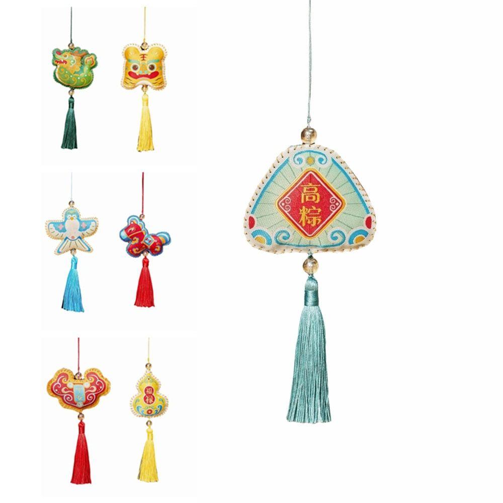 Chinese Style Dragon Boat Festival Sachet Bag Double Sided Hanging Sachet Pendant  Home Decor