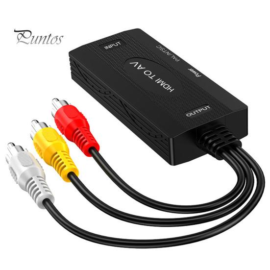 

Совместимый с HDMI адаптер видео-аудио конвертера Антикоррозийный универсальный адаптер с широкой совместимостью AV-HDMI-совместимый адаптер чёрный