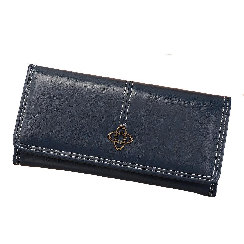 Multifunctional 0% off student handbag wallet women's long retro zipper large capacity multi-card change bag