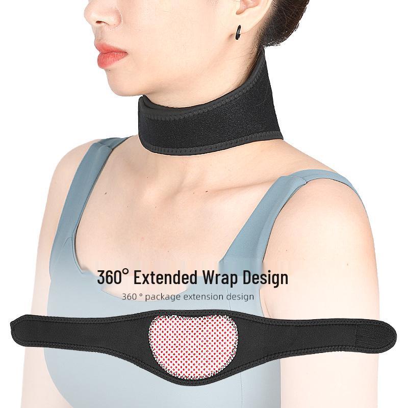 Tourmaline Magnetic Self-Heating Neck Brace: Windproof Support Strap for Cervical Vertebra Protection