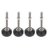 Leveling Feet M8 Workbench Adjustable Non Slip Rubber Base for Furniture Table Chair Shelving Rack Black 4Pcs