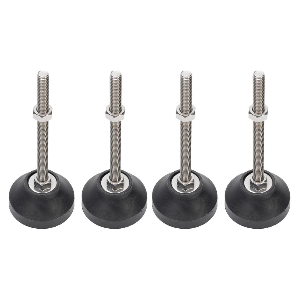 Leveling Feet M8 Workbench Adjustable Non Slip Rubber Base for Furniture Table Chair Shelving Rack Black 4Pcs