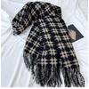 Plaid Scarf Women's Winter New Retro Warm Scarf Imitation Cashmere Shawl