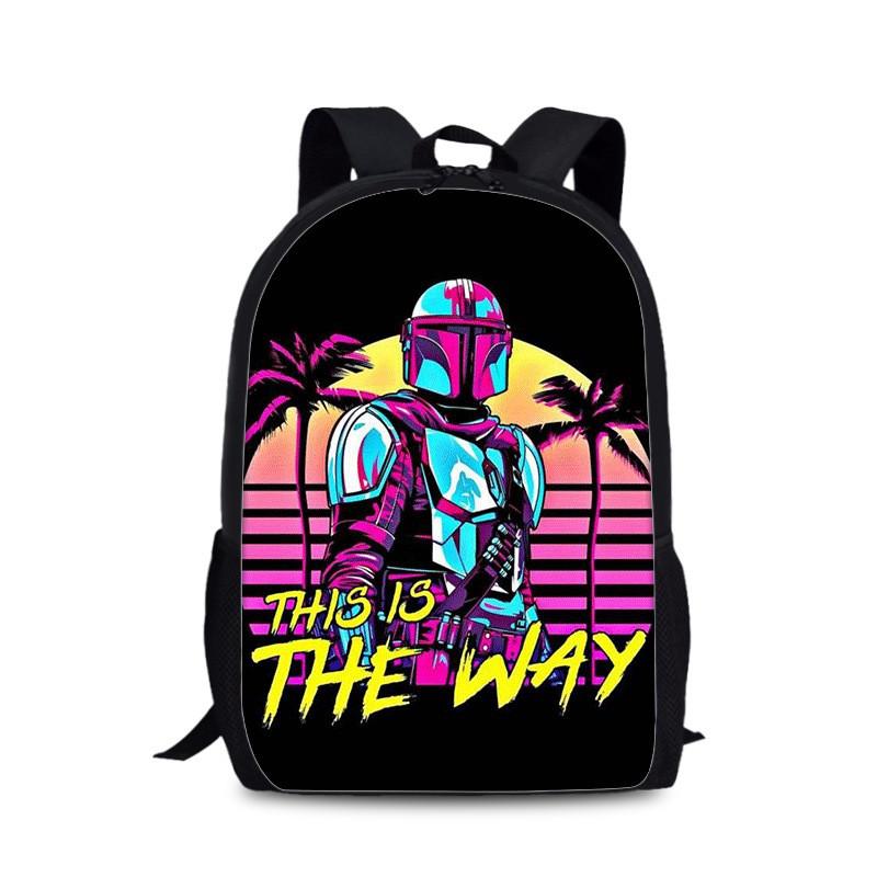 Mandalorian Grogu Batoh pro děti s dvojitým popruhem z odolného nylonového materiálu