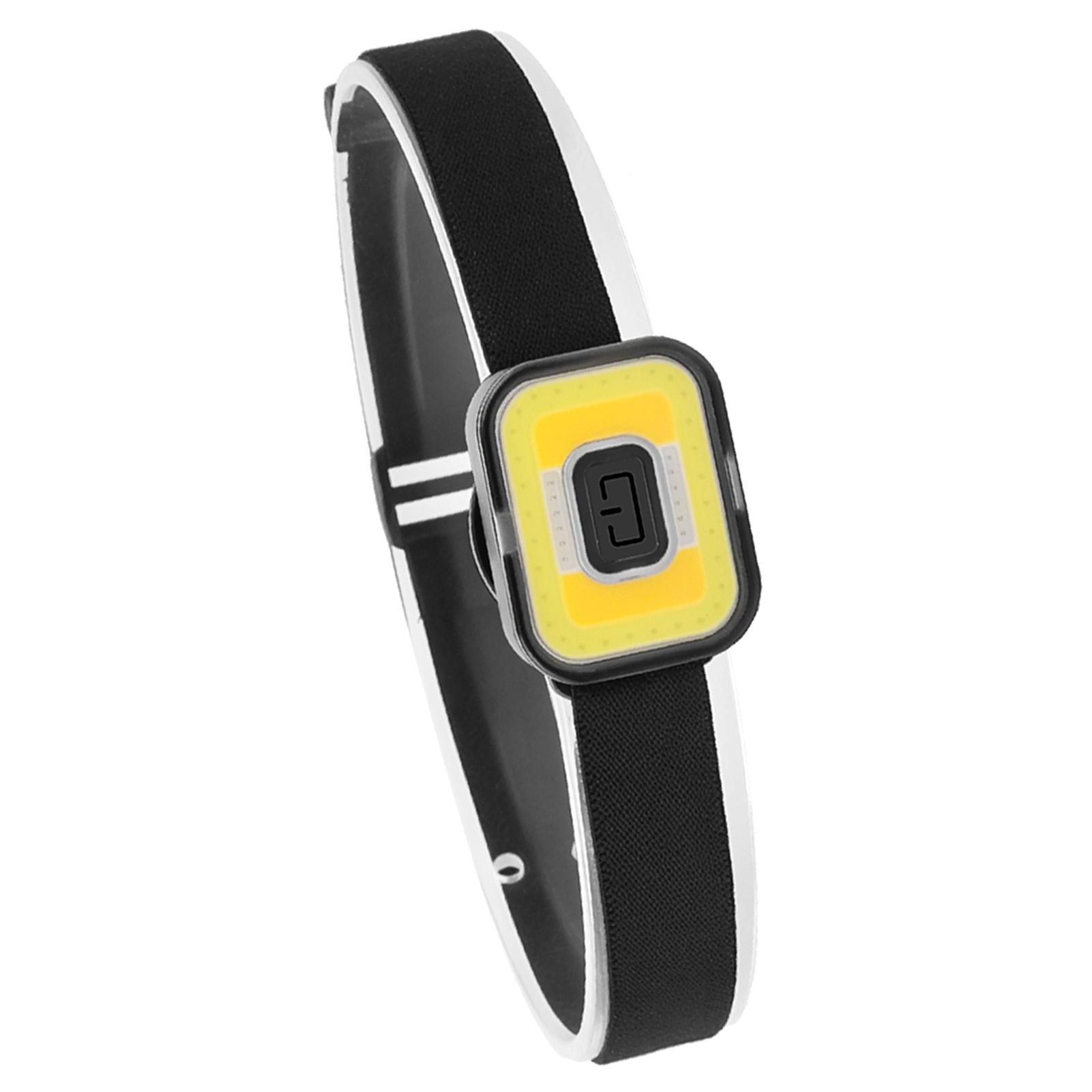 

USB Charging COB Headlamp Portable Mini Light with Red Blue Warning Light Square Headlamp+USB Cable Square