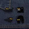 Japanese Cartoon Black Cat Series Alloy Brooch Metal Badge Lapel Pins Badges On Backpack Pines