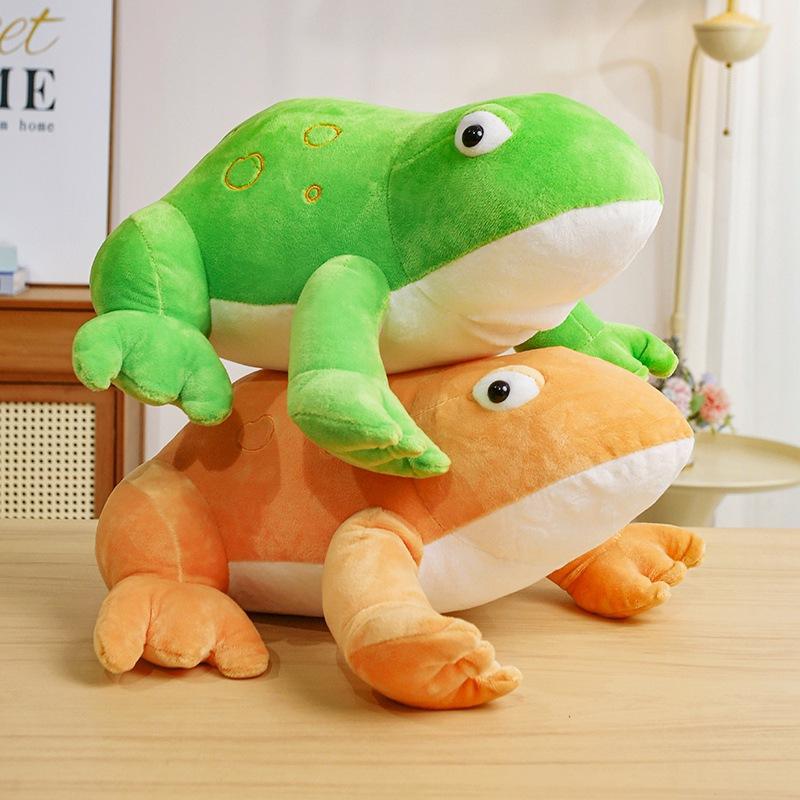 Cartoon Soft Frog Doll Plush Toy Green Little Frog Doll Children Soothing Rag Doll Birthday Gift