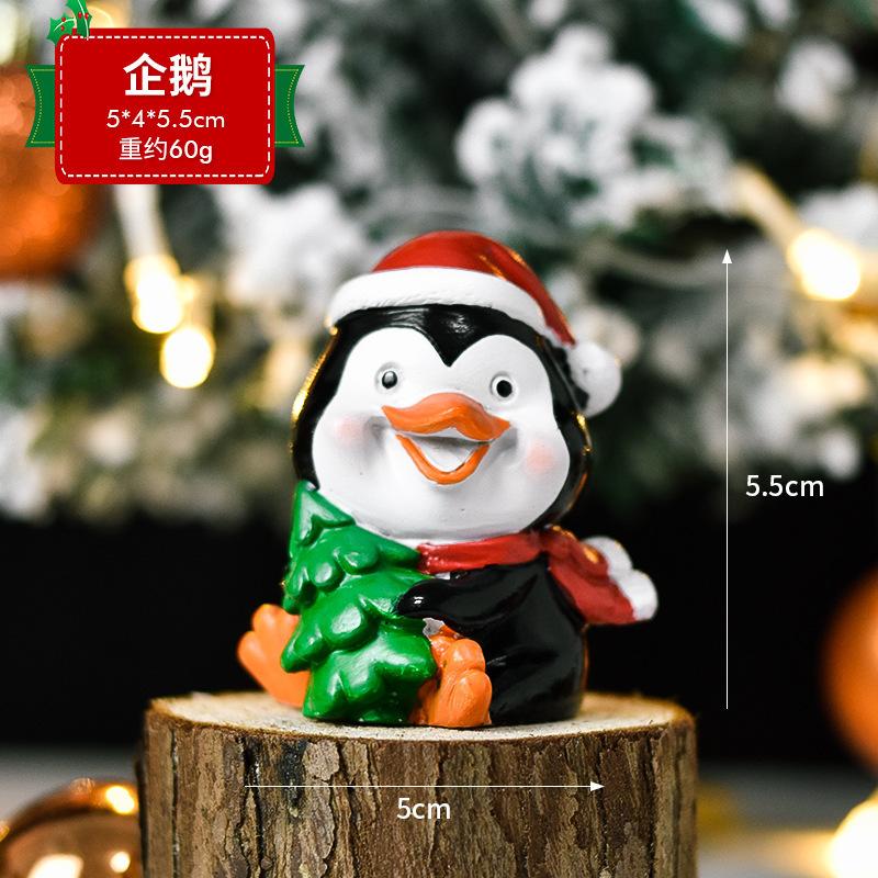 Creative Christmas Gifts Mini Cute Animals Christmas Tree Tabletop Ornaments Santa Claus Decorative Gifts