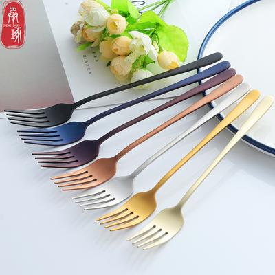 Exquisite 304 Stainless Steel Fork Practical Korean Steak Fork Cake Fruit Dessert Fork Kitchen Tableware Party