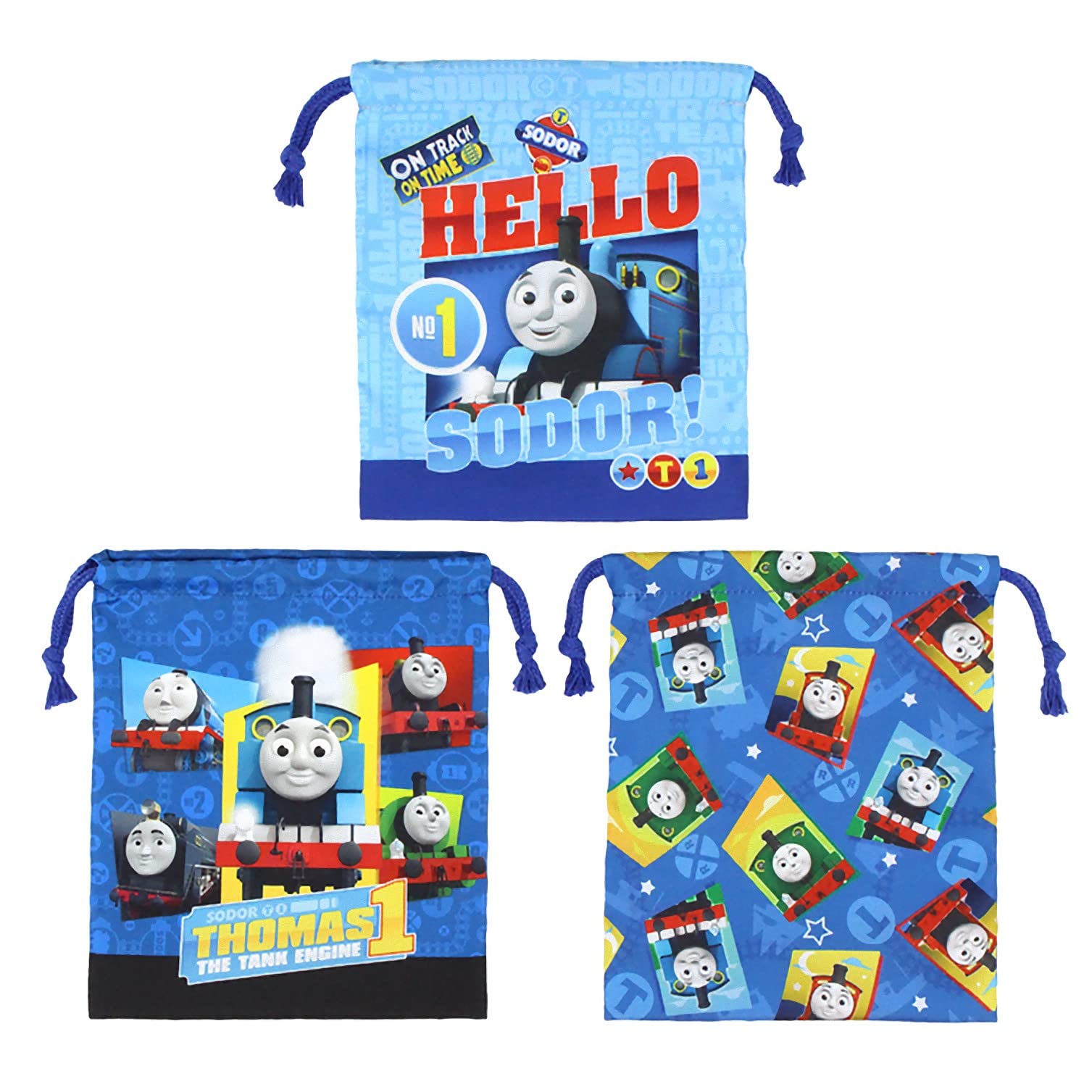 

Набор из 3 сумок-кошелек на шнурке Takanami Create Thomas the Tank Engine S Size 103458 Blue [Футляр для персонажей/аксессуаров]