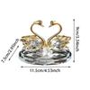 -encrusted Swan Figurines Exquisite Crystal Home Decoration Glass Swans  Car Interior