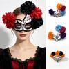 Sugar Skull Mexican Masquerade Eyemask Costume Decor Flower Half Face Mask  Mexican Day of The Dead