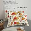 3pcs French Fries Fried Chicken Pizza Print Coreless Duvet Cover Set Comfortable Bedroom Bedding Decoration Machine Washable